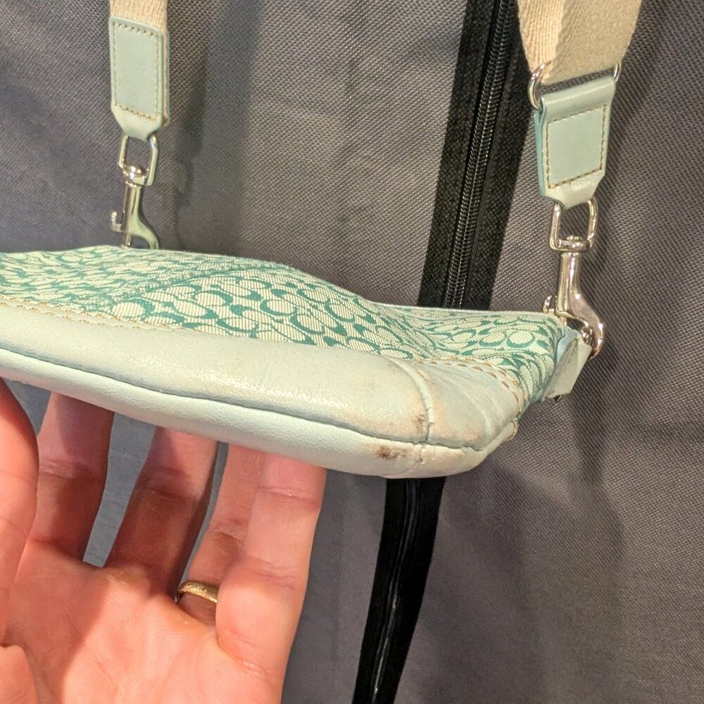 Coach, Mini Signature C Monogram Crossbody Baby Blue 2007 Y2K - Picture 7 of 12